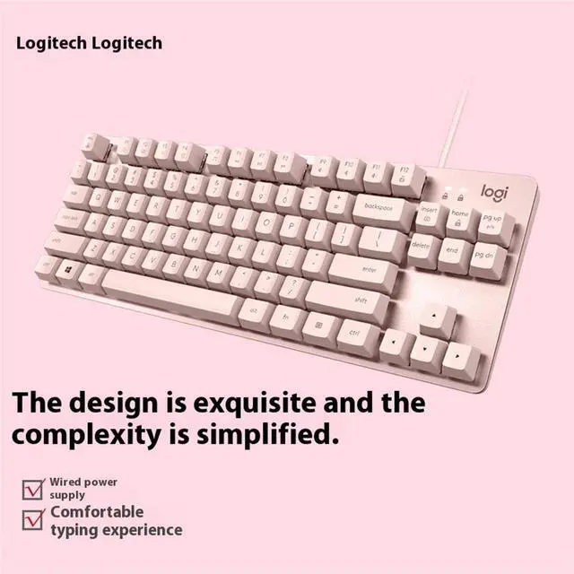 Alt view image 4 of 6 - Logitech K835 TKL MECHANICAL Wired Mechanical Gaming Keyboard, Curved Keycaps, 84-Key Compact Design, Aluminum, 12 Dual Function FN Pushbuttons, PC/Mac Compatible - Pink