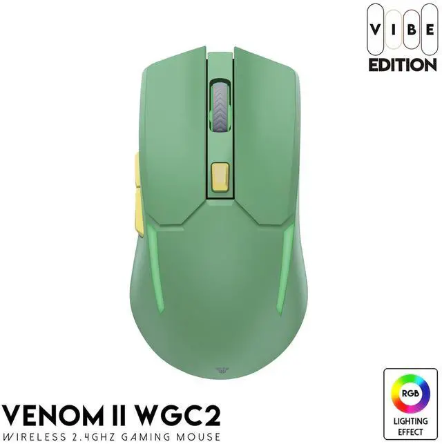 Alt view image 6 of 7 - FANTECH Wireless Gaming Mouse,Ergonomic Hand Grips,2.4 GHz wreless Fast charge,RGB Gamer Desk Laptop PC Gaming Mouse, for Windows 7/8/10/11/XP Vista Linux MacOs,Green