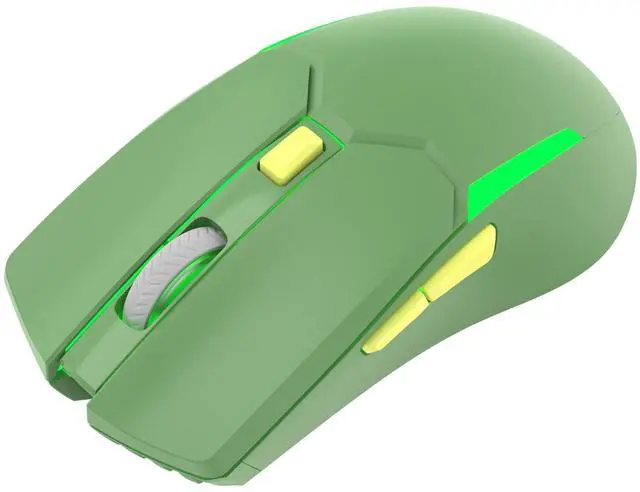 Alt view image 2 of 7 - FANTECH Wireless Gaming Mouse,Ergonomic Hand Grips,2.4 GHz wreless Fast charge,RGB Gamer Desk Laptop PC Gaming Mouse, for Windows 7/8/10/11/XP Vista Linux MacOs,Green