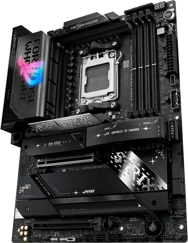 Alt view image 3 of 7 - ASUS ROG STRIX X870E-E GAMING WIFI AMD AM5 X870 ATX motherboard 18+2+2 power stages, Dynamic OC Switcher, Core Flex, DDR5 AEMP, WiFi 7, 5x M.2, PCIe 5.0, Q-Release Slim, USB4, AI OCing & Networking