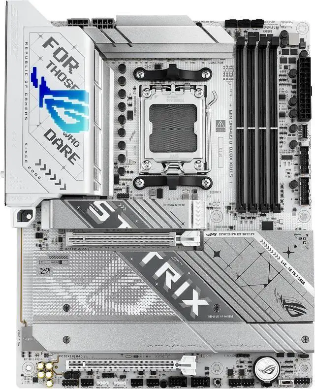 Alt view image 2 of 7 - ASUS ROG STRIX X870-A GAMING WIFI AMD AM5 X870 ATX motherboard 16+2+2 power stages, Dynamic OC Switcher, Core Flex, DDR5 AEMP, WiFi 7, 4x M.2, PCIe 5.0, Q-Release Slim, USB4, AI OCing & Networking