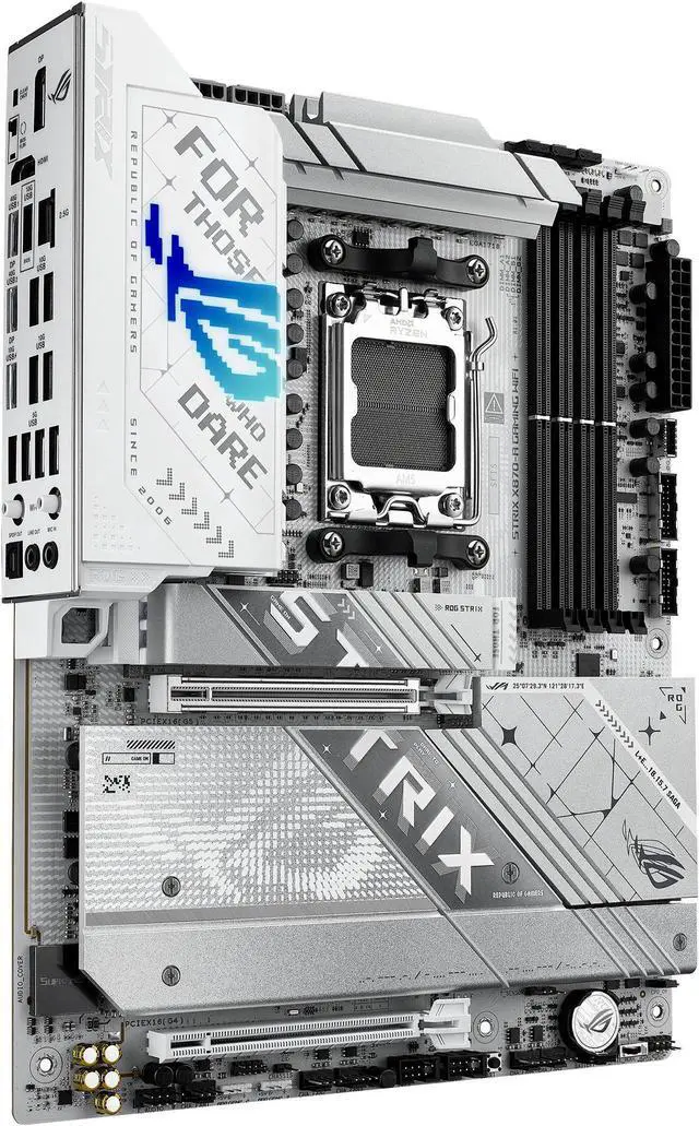 Alt view image 3 of 7 - ASUS ROG STRIX X870-A GAMING WIFI AMD AM5 X870 ATX motherboard 16+2+2 power stages, Dynamic OC Switcher, Core Flex, DDR5 AEMP, WiFi 7, 4x M.2, PCIe 5.0, Q-Release Slim, USB4, AI OCing & Networking