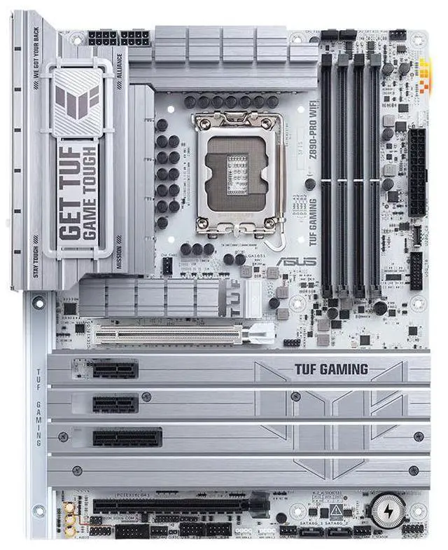 Alt view image 2 of 6 - ASUS TUF Gaming Z890-PRO WiFi Z890 LGA 1851 ATX Motherboard, Intel® Core Ultra Series 2 Ready, Advanced AI PC-Ready, 16+1+2+1 Stages, DDR5, PCIe® 5.0, Thunderbolt 4 Type-C, 4X M.2, Wi-Fi 7, 2.5Gb