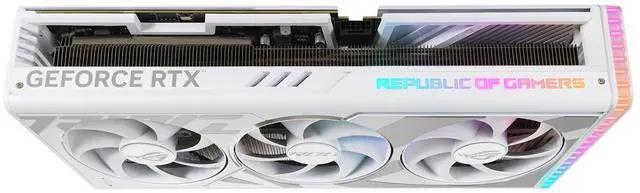 Alt view image 4 of 7 - ASUS ROG Strix GeForce RTX 4090 White OC Edition Gaming Graphics Card (PCIe 4.0, 24GB GDDR6X, HDMI 2.1a, DisplayPort 1.4a) ROG-STRIX-RTX4090-O24G-WHITE