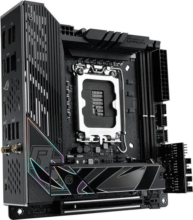 Alt view image 4 of 7 - ASUS ROG Strix Z790-I Gaming WiFi 6E LGA 1700 (Intel 14th & 13th & 12th Gen) mini-ITX gaming motherboard (PCIe 5.0,DDR5,10+1 power stages,Thunderbolt 4,2.5 Gb LAN,USB 3.2 Gen 2x2 front panel Type-C, 2