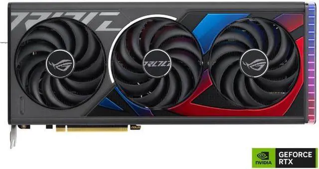 Alt view image 2 of 7 - ASUS ROG Strix GeForce RTX 4070 SUPER OC Edition Gaming Graphics Card (PCIe 4.0, 12GB GDDR6X, DLSS 3, Massive vented backplate, Power sensing, Aura Sync) ROG-STRIX-RTX4070S-O12G-GAMING