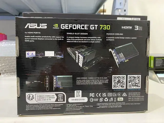 Alt view image 6 of 11 - ASUS GT730-4H-SL-2GD5//GT730 HDMI 2G GT730-4H-SL-2GD5, GeForce, W126476662 (2G GT730-4H-SL-2GD5, GeForce GT 730, 2 GB, GDDR5, 5010 MHz, 3840 x 2160 Pixels, PCI Express 2.0)
