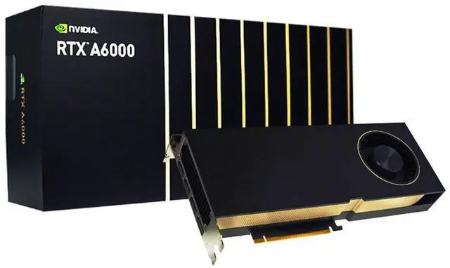 Main image of NVIDIA RTX A6000 48G Boxed Graphics Card, GDDR6 ECC Memory,  384-bit, Bandwidth 768 GB/s, DP1.4 x 4, Modeling and Rendering, Film and Video Post-Production