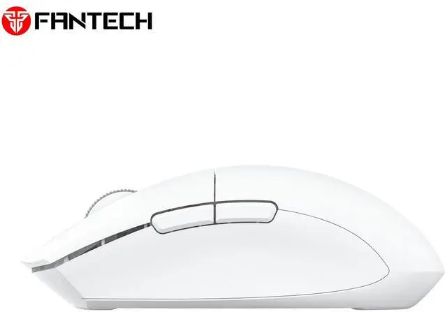 Alt view image 3 of 7 - FANTECH ARIA E XD7E White Gaming Mouse - Huano Transparent Blue Shell Pink Dots,70Hours Battery Life,Pixart 3311 Sensor,Dual Mode Connectivity,12000DPI Adjustable,6 Buttons(White)