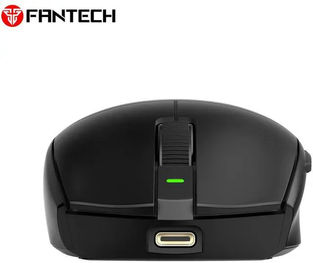 Alt view image 5 of 7 - FANTECH ARIA II XD7V2 Black Gaming Mouse - 53g,70Hours Battery Life,Pixart 3395 Sensor,Tri- Mode Connectivity,Ultra-Grippy coating,,Ergonomic Design for PC/Computer(Black)