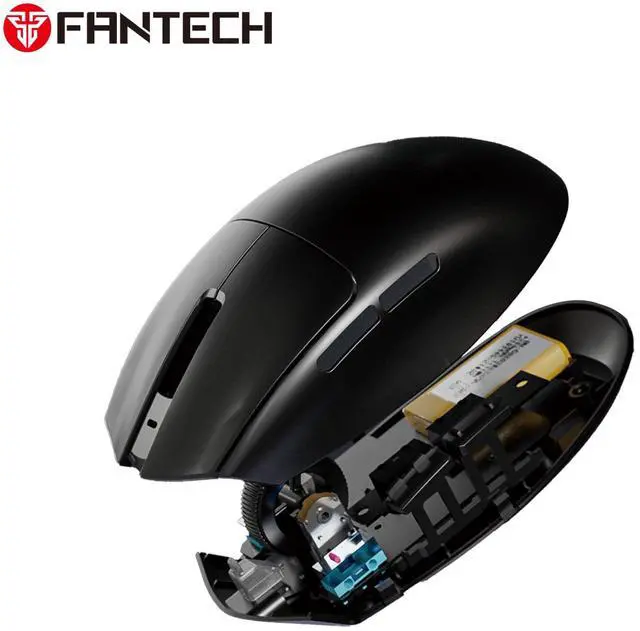 Alt view image 7 of 7 - FANTECH ARIA II XD7V2 Black Gaming Mouse - 53g,70Hours Battery Life,Pixart 3395 Sensor,Tri- Mode Connectivity,Ultra-Grippy coating,,Ergonomic Design for PC/Computer(Black)