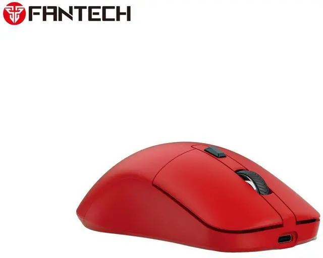Alt view image 4 of 6 - FANTECH KANATA WIRELESS S WG9S Red Gaming Mouse - 12000 DPI, Dual Mode Connectivity,Huano Blue Shell White Dots,70+Hours Battery Life,Pixart 3311 Sensor,Ergonomic Design for PC/Computer(Red)