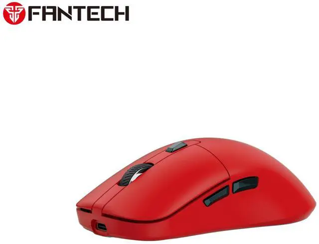 Alt view image 3 of 6 - FANTECH KANATA WIRELESS S WG9S Red Gaming Mouse - 12000 DPI, Dual Mode Connectivity,Huano Blue Shell White Dots,70+Hours Battery Life,Pixart 3311 Sensor,Ergonomic Design for PC/Computer(Red)