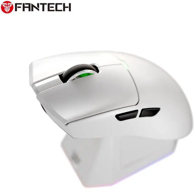 Alt view image 5 of 6 - FANTECH TANTO WG13 Wireless Gaming Mouse - 26000 DPI, Tri-Mode (BT5.0/2.4G/Wired), 58g Ultra-Light, PixArt PAW3395, 44Hr Battery(White)