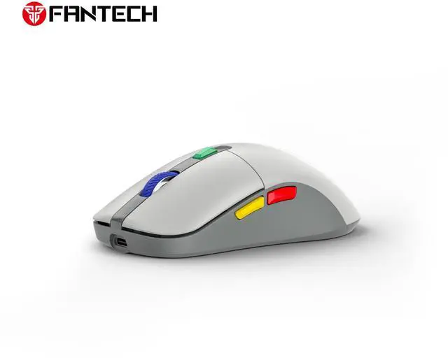 Alt view image 2 of 6 - FANTECH SUPER MAXFIT THEME KANATA WIRELESS S WG9S Grey Gaming Mouse - 12000 DPI,Huano Blue Shell White Dots,70+Hours Battery Life,Pixart 3311 Sensor,Ergonomic Design for PC/Computer(Grey)