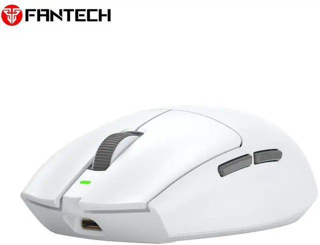 Alt view image 2 of 6 - FANTECHARIA II PRO XD7V2P Black Gaming Mouse - 53g,70Hours Battery Life,Pixart 3395 Sensor,Tri- Mode Connectivity,Ultra-Grippy coating,,Ergonomic Design for PC/Computer(White)