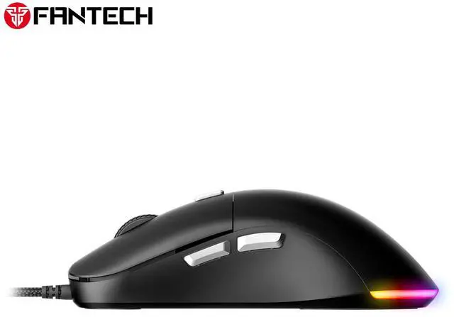 Alt view image 5 of 6 - FANTECH KANATA VX9S Black Wired Gaming Mouse, 7200 DPI Adjustable, 6 Buttons,Ambidextrous DesignRGB Lighting, Ergonomic Design for PC/Computer (Black)