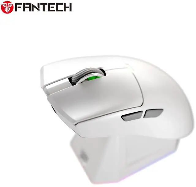 Alt view image 4 of 7 - FANTECH TANTO S WG13S White Gaming Mouse - 26000DPI, 2.4GHz Tri-mode Connectivity, 44Hours Battery Life,Supports RGBCharging Dock,Pixart 3395 Sensor, Supports 8K Polling Rate(White)