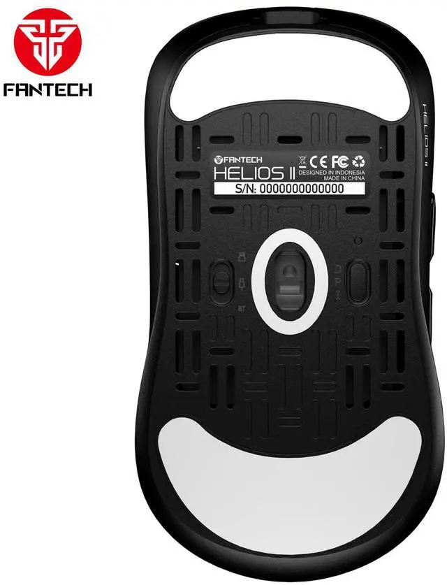 Alt view image 3 of 5 - FANTECH ARIAHELIOS II XD3V3 COMPX-1K Black Gaming Mouse - 55g,70Hours Battery Life,Pixart 3395 Sensor,Tri- Mode Connectivity,6 Buttons,Ergonomic Design for PC/Computer(Black)