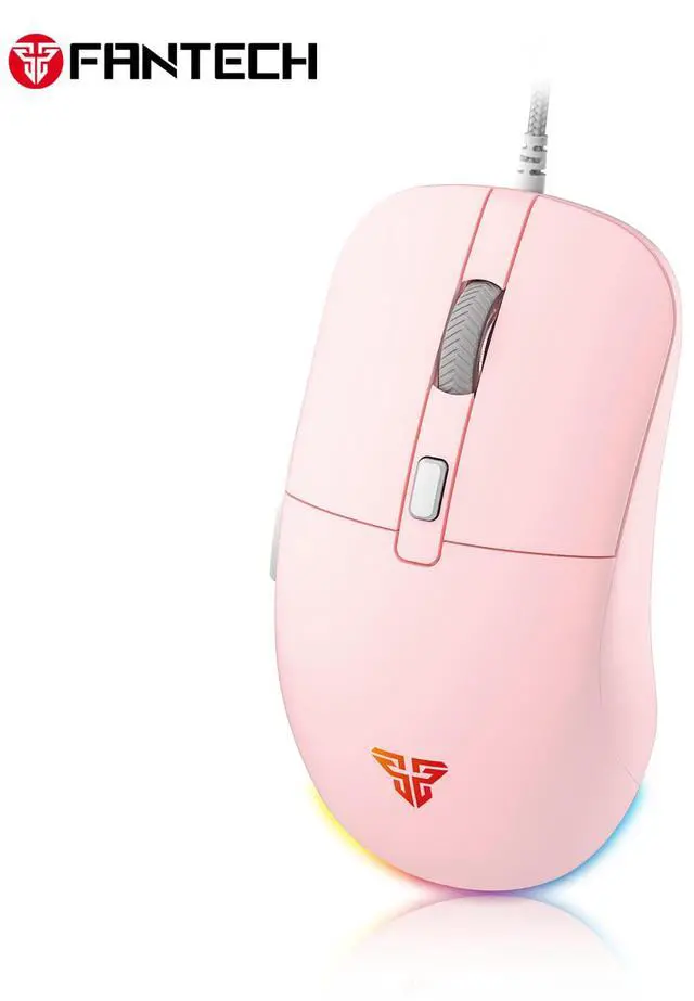 Alt view image 2 of 4 - FANTECH KANATA VX9S Pink Wired Gaming Mouse, 7200 DPI Adjustable, 6 Buttons,Ambidextrous DesignRGB Lighting, Ergonomic Design for PC/Computer (Pink)