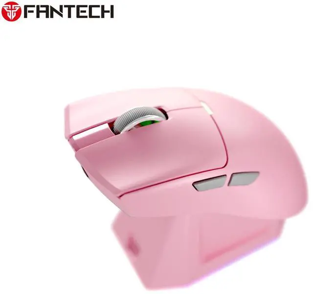 Alt view image 7 of 7 - FANTECH TANTO S WG13S Pink Gaming Mouse - 26000DPI, 2.4GHz Tri-mode Connectivity, 44Hours Battery Life,Supports RGBCharging Dock,Pixart 3395 Sensor, Supports 8K Polling Rate(Pink)