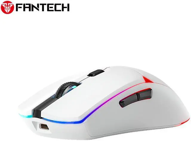 Alt view image 2 of 5 - FANTECH CRYPTO II WIRELESS WG7V2 White Wireless Gaming Mouse, 12000 DPI Adjustable,Dual Mode Connection,Gaming Optical Sensor,30+Hours Battery Life, Ergonomic Design for PC/Computer(White)