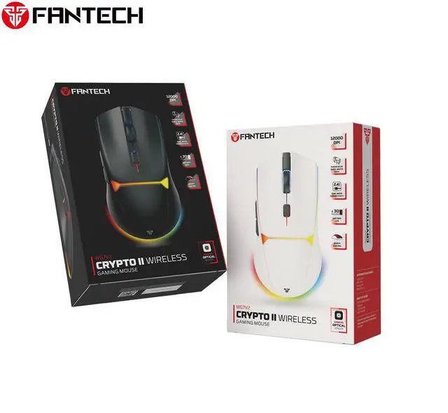 Alt view image 5 of 5 - FANTECH CRYPTO II WIRELESS WG7V2 White Wireless Gaming Mouse, 12000 DPI Adjustable,Dual Mode Connection,Gaming Optical Sensor,30+Hours Battery Life, Ergonomic Design for PC/Computer(White)