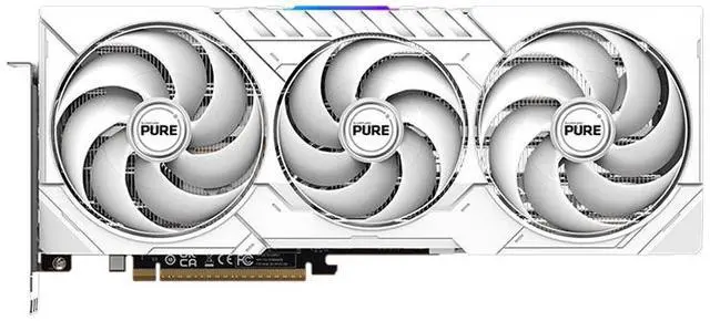 Main image of SAPPHIRE Tech PURE RX9070 GRE 12G D6 OC Gaming Graphics Card, (PCIe 4.0, 12GB GDDR6, HDMI 4K, DisplayPort 2.1a, video card, High TG Copper PCB, Digital Power Design), WHITE