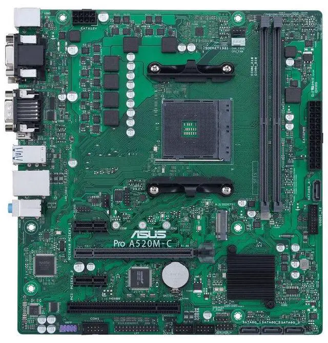 Main image of ASUS PRO A520M-C/CSM business  Motherboard - AMD Chipset - Micro ATX - AMD AM4 socket supports AMD Ryzen 5000 series/5000 G series/4000 G series/3000 series/3000 G series desktop processors