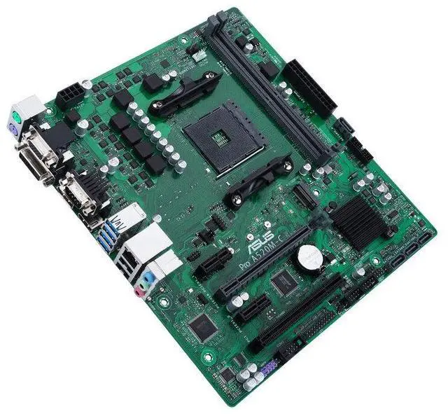 Alt view image 3 of 7 - ASUS PRO A520M-C/CSM business  Motherboard - AMD Chipset - Micro ATX - AMD AM4 socket supports AMD Ryzen 5000 series/5000 G series/4000 G series/3000 series/3000 G series desktop processors