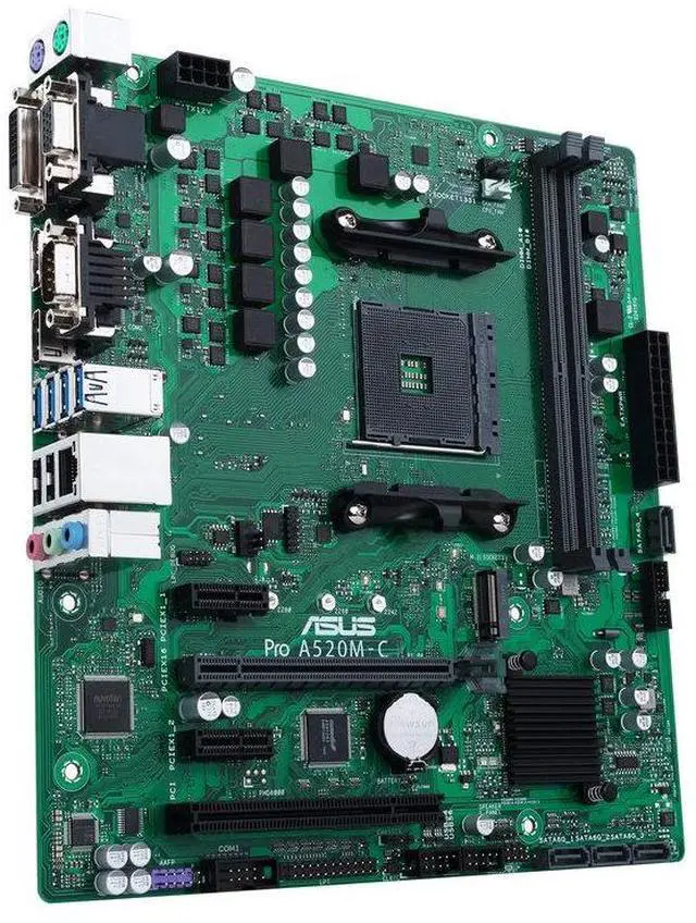 Alt view image 5 of 7 - ASUS PRO A520M-C/CSM business  Motherboard - AMD Chipset - Micro ATX - AMD AM4 socket supports AMD Ryzen 5000 series/5000 G series/4000 G series/3000 series/3000 G series desktop processors