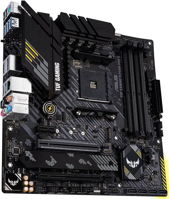 Alt view image 5 of 7 - ASUS TUF GAMING B450M-PRO S AMD AM4 (3rd Gen Ryzen) Micro ATX Gaming Motherboard (8+2 DrMOS Power Stages, 2.5Gb LAN, BIOS FlashBack, AI Noise-Canceling Microphone, USB 3.2 Gen 2, AURA Sync RGB
