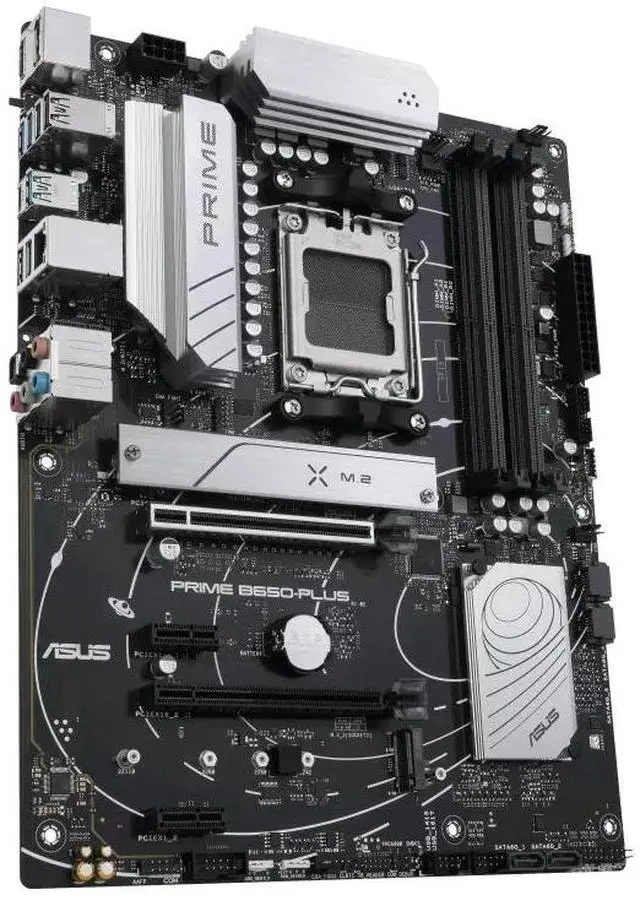 Alt view image 3 of 7 - ASUS PRIME B650-PLUS motherboard,AMD B650 ATX motherboard supports DDR5,PCIe 5.0 M.2,Realtek 2.5G wired LAN,DisplayPort,SATA 6 Gbps,USB 3.2 Gen 2 Type-C®,USB4® support, AURA SYNC