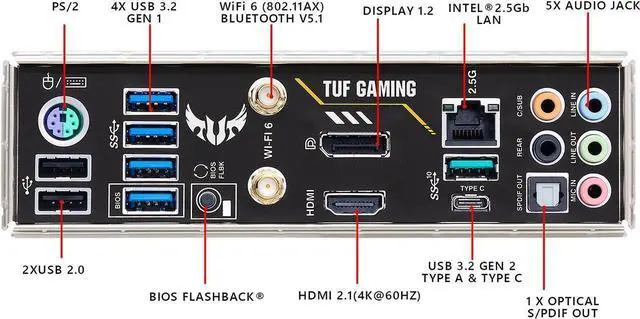 Alt view image 5 of 7 - ASUS TUF GAMING B550M-PLUS (Wi-Fi) AMD AM4 (3rd Gen Ryzen) Micro ATX Gaming Motherboard (PCIe 4.0, 2.5Gb LAN, BIOS FlashBack, HDMI 2.1, USB 3.2 Gen 2, Addressable Gen 2 RGB Header and AURA Sync)