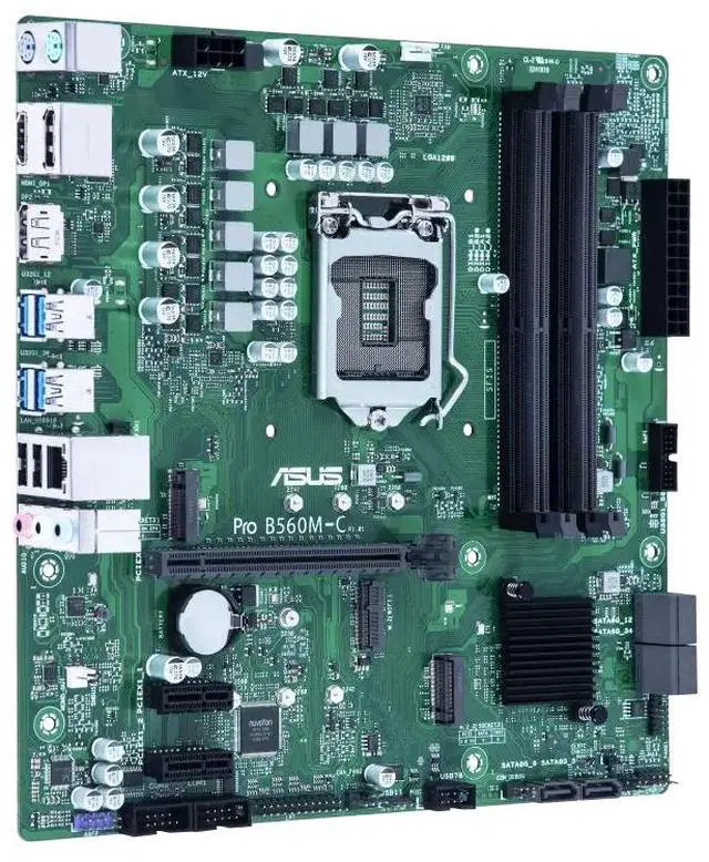 Alt view image 3 of 7 - ASUS PRO B560M-C/CSM MicroATX B560 business motherboard,Intel® LGA 1200 socket,PCIe® 4.0 and Intel® 1Gb NICs,BIOS Kit