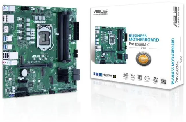 Main image of ASUS PRO B560M-C/CSM MicroATX B560 business motherboard,Intel® LGA 1200 socket,PCIe® 4.0 and Intel® 1Gb NICs,BIOS Kit