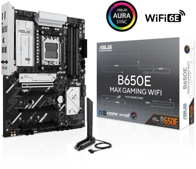 Main image of ASUS PRIME B650-PLUS WIFI AMD B650 AM5 Ryzen Desktop 9000 8000 & 7000 ATX motherboard, DDR5, PCIe 5.0 M.2, 2.5Gb LAN, WIFI 6E, HDMI, SATA 6 Gbps, USB Type-C®, BIOS FlashBack, Thunderbolt 4 Header