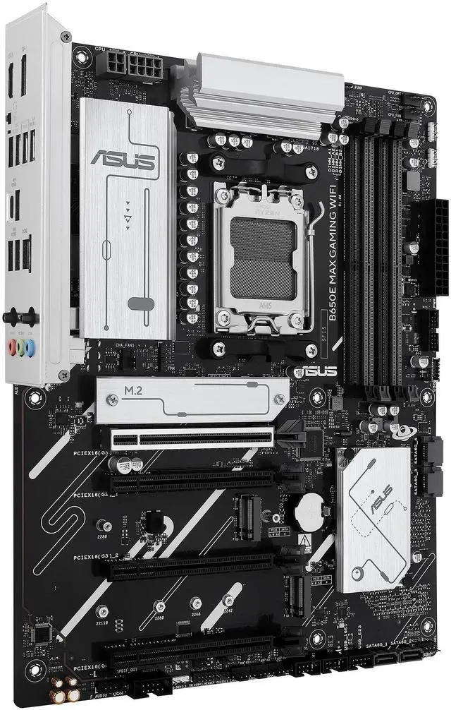 Alt view image 3 of 7 - ASUS PRIME B650-PLUS WIFI AMD B650 AM5 Ryzen Desktop 9000 8000 & 7000 ATX motherboard, DDR5, PCIe 5.0 M.2, 2.5Gb LAN, WIFI 6E, HDMI, SATA 6 Gbps, USB Type-C®, BIOS FlashBack, Thunderbolt 4 Header