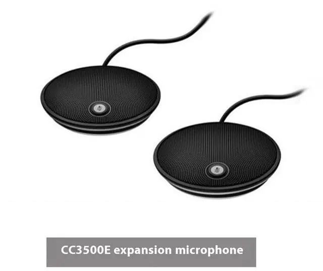Alt view image 2 of 4 - Logitech CC3500e STMP100 Expansion Microphone for GROUP System - Extends Coverage to 28ft, Plug & Play, Mute Button, Omnidirectional Mic, Black-single pack
