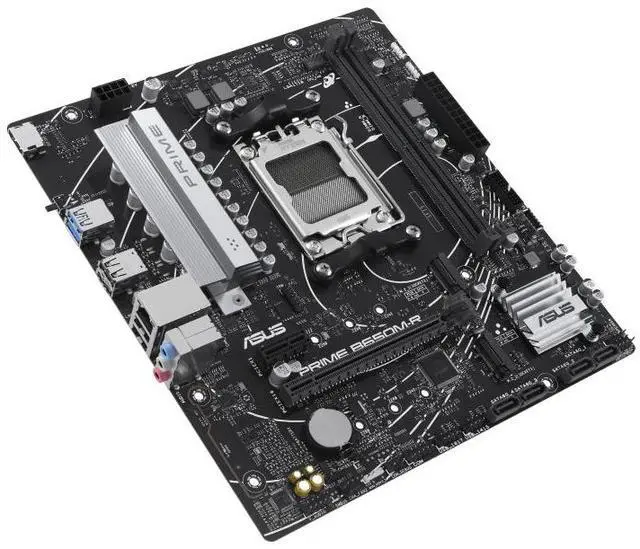 Alt view image 5 of 7 - ASUS PRIME B650M-R AMD B650 Micro-ATX motherboard,AM5,DDR5,PCIe 4.0 ,Realtek 2.5Gb Ethernet, SATA 6 Gbps, USB 5Gbps Type-C®, BIOS FlashBack, Two-Way AI Noise Cancelation, Aura Sync