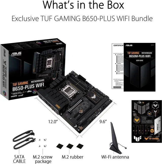 Alt view image 7 of 7 - ASUS TUF GAMING B650-PLUS WIFI AMD B650 AM5 Ryzen Desktop 9000 8000 and 7000 ATX motherboard, 14 power stages, PCIe® 5.0 M.2 , DDR5 memory, WiFi 6 and 2.5 Gb Ethernet, USB4® support Aura Sync
