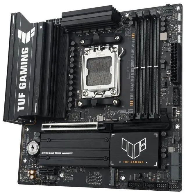Alt view image 4 of 7 - ASUS TUF GAMING B650EM-PLUS WIFI AMD B650 AM5 Ryzen  9000  8000 and 7000 ATX motherboard, , PCIe® 5.0 M.2 , DDR5, WiFi 6E, 2.5 Gb Ethernet, USB4® support, Aura Sync