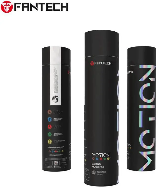 Alt view image 4 of 4 - FANTECH MOTION MMT452 Gaming Mouse Pad - 400x450mm XL Desk Mat, 5mm Thick with Herringbone Anti-Slip Base & Stitched Edges (Black) for Gaming/Office