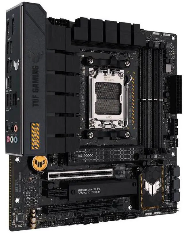 Alt view image 3 of 7 - ASUS TUF Gaming B650M-PLUS Motherboard Socket AMD AM5 (Ryzen 7000, Micro-ATX, PCIe 5.0, DDR5 Memory, 14 Power Stages, USB 3.2 Gen 2x2 Type-C, 2.5G Ethernet, Aura Sync)