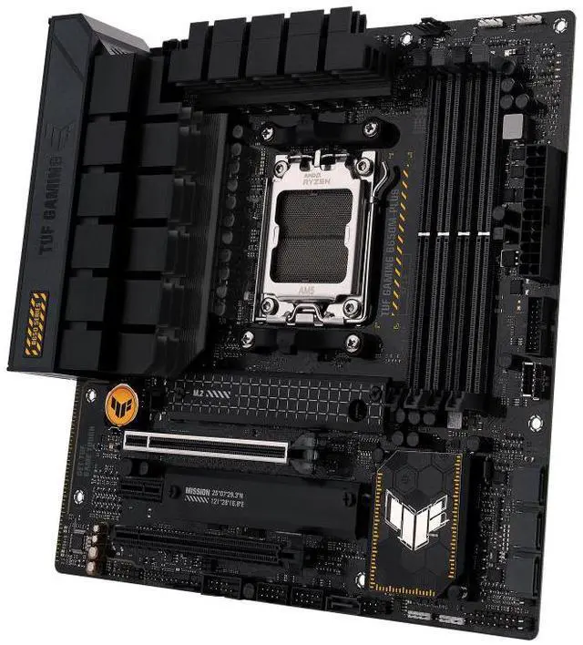 Alt view image 4 of 7 - ASUS TUF Gaming B650M-PLUS Motherboard Socket AMD AM5 (Ryzen 7000, Micro-ATX, PCIe 5.0, DDR5 Memory, 14 Power Stages, USB 3.2 Gen 2x2 Type-C, 2.5G Ethernet, Aura Sync)
