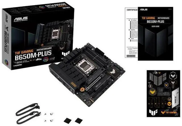Alt view image 7 of 7 - ASUS TUF Gaming B650M-PLUS Motherboard Socket AMD AM5 (Ryzen 7000, Micro-ATX, PCIe 5.0, DDR5 Memory, 14 Power Stages, USB 3.2 Gen 2x2 Type-C, 2.5G Ethernet, Aura Sync)