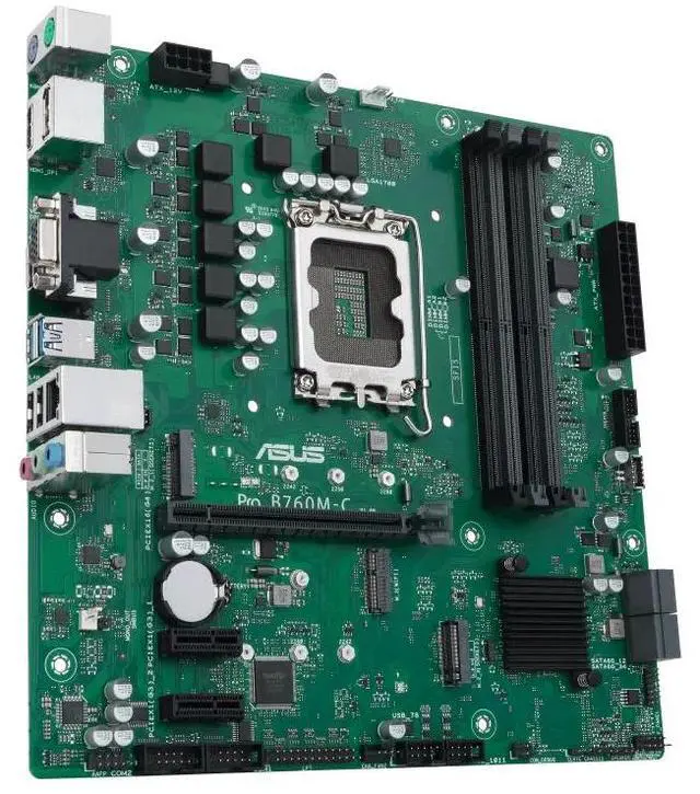 Alt view image 4 of 6 - ASUS PRO B760M-C CSM Business Motherboard Socket Intel LGA 1700 (mATX, CSM, Control Center Express, COM Debug Header, DDR5, PCIe 4.0, Q-LED Core)
