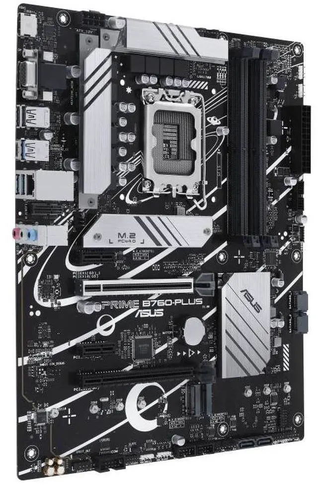 Alt view image 3 of 7 - ASUS Prime B760-PLUS-CSM,  Intel® B760 LGA 1700 ATX motherboard, PCIe 5.0, three PCIe 4.0 M.2 slots, DDR5, Realtek 2.5Gb Ethernet, DisplayPort, VGA, SATA 6 Gbps, USB 3.2 Gen 2x2 Type-C®,  Aura Sync