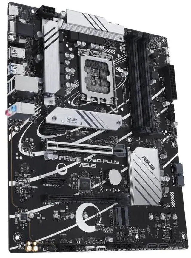 Alt view image 4 of 7 - ASUS Prime B760-PLUS-CSM,  Intel® B760 LGA 1700 ATX motherboard, PCIe 5.0, three PCIe 4.0 M.2 slots, DDR5, Realtek 2.5Gb Ethernet, DisplayPort, VGA, SATA 6 Gbps, USB 3.2 Gen 2x2 Type-C®,  Aura Sync