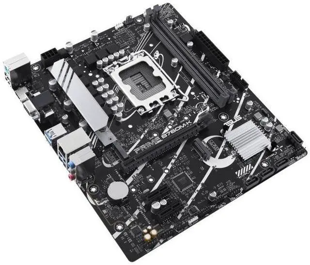 Alt view image 5 of 7 - ASUS Prime B760M-K-CSM, Intel® B760 LGA 1700 mATX motherboard PCIe 4.0, two PCIe 4.0 M.2 slots, DDR5, Realtek 2.5Gb Ethernet, VGA, HDMI, SATA 6 Gbps, USB 3.2 Gen 1, Aura Sync